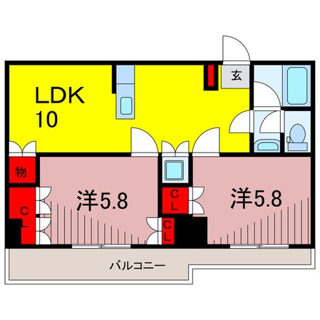 ハタノコーポの物件間取画像